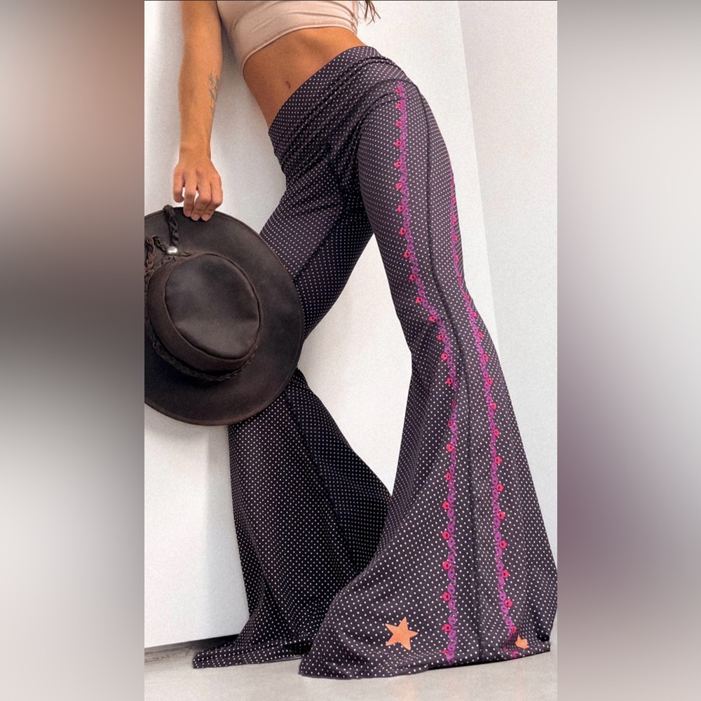 TEEKI Polka Dot Cowgirl Bellbottoms | Size M